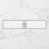 Tiara Moderne minimalistische witte verjaardag Waterfles Etiket (Enkel label)