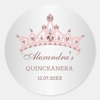 Tiara-parels, edelstenen in de hartvorm Quinceaner Ronde Sticker