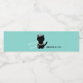 Tiara Party Cat Vrijgezellenfeest Party Waterfles Etiket (Enkel label)