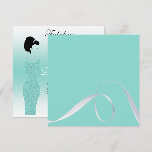 Tiara Party Fabulous and 30 30th Birthday Party Kaart (Voorkant / Achterkant)