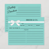 Tiara Party Kitchen Vrijgezellenfeest Recipe Kaart (Voorkant / Achterkant)