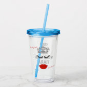 Tiara Party Waar is mijn Lipstick Douche Party Acryl Drinkbeker (Achterkant)