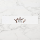 Tiara personaliseren waterfles etiket (Enkel label)