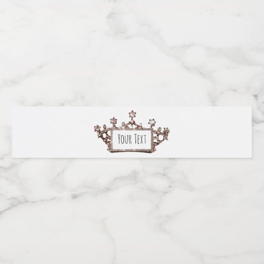 Tiara personaliseren waterfles etiket (Enkel label)