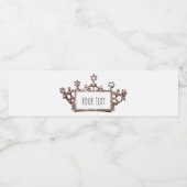 Tiara personaliseren waterfles etiket (Enkel label)