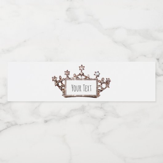 Tiara personaliseren waterfles etiket (Enkel label)