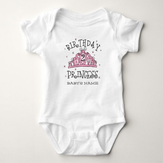 Tiara Princess 2e verjaardag Romper (Voorkant)