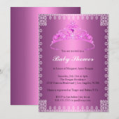 Tiara Princess Baby Shower Uitnodiging (Voorkant / Achterkant)