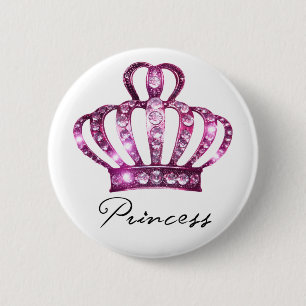 Tiara Princess Buttonnen Ronde Button 5,7 Cm