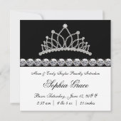 Tiara Prinses Baby Geboorte Aankondigingen (Achterkant)