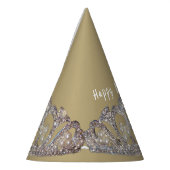 Tiara Print New Year Party Hat Feesthoedjes (Links)
