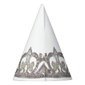 Tiara Print New Year Party Hat Feesthoedjes (Achterkant)