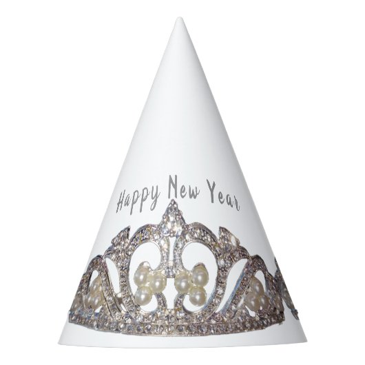 Tiara Print New Year Party Hat Feesthoedjes (Voorkant)