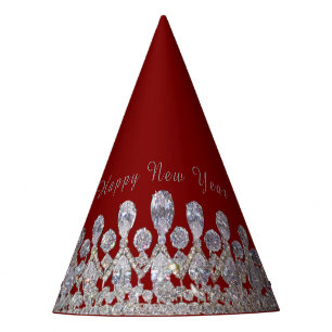 Tiara Print Nieuwjaar Feesthoed Feesthoedjes