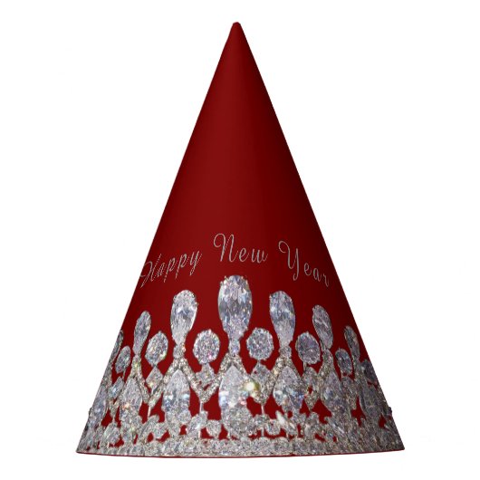 Tiara Print Nieuwjaar Feesthoed Feesthoedjes (Voorkant)