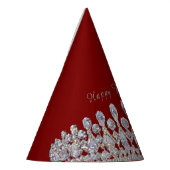 Tiara Print Nieuwjaar Feesthoed Feesthoedjes (Links)