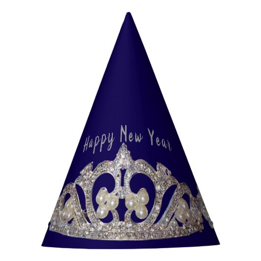 Tiara Print Nieuwjaarsfeesthoed Feesthoedjes (Voorkant)