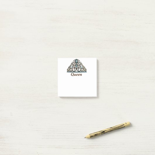 Tiara Queen Crown Post-it® Notes (Op bureau)