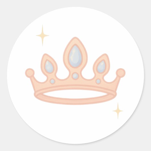 Tiara Ronde Sticker (Voorkant)
