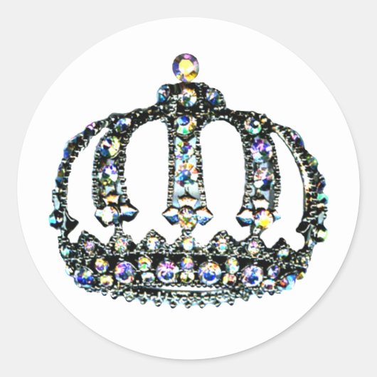 Tiara Ronde Sticker (Voorkant)