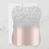Tiara, Roos Gold Sweet 40th Glitter Bokeh Ombre Kaart (Achterkant)