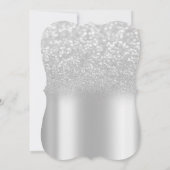 Tiara, Silver Sweet 16 Glitter Bokeh Ombre Party Kaart (Achterkant)