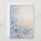 Tiara, String Lights Blue Rozen Quinceañera Kaart (Achterkant)