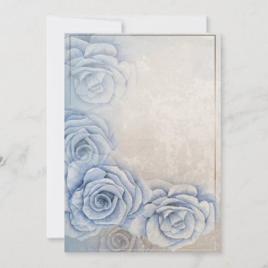 Tiara, String Lights Blue Rozen Quinceañera Kaart (Achterkant)