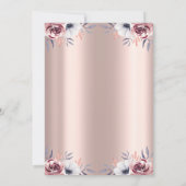 Tiara, String Lights Floral Roos Gold Quinceañera Kaart (Achterkant)