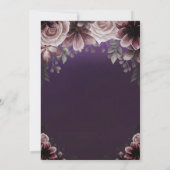 Tiara, String Lights Flowers Paars Quinceañera Kaart (Achterkant)