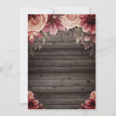 Tiara, String Lights Flowers Wood Quinceañera Kaart (Achterkant)