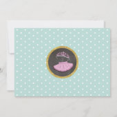 Tiara Tutu Pink Ballet Mint Glitter Birthday Foto Kaart (Achterkant)