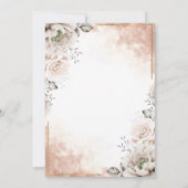 Tiara, Witte Bloemen Quinceañera  Kaart (Achterkant)