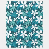 TIARE (BLAUWGROEN) FLEECE DEKEN (Voorkant)
