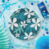 TIARE (BLAUWGROEN) PAPIEREN BORDJE (Feest)