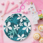 TIARE (BLAUWGROEN) PAPIEREN BORDJE (Feest)