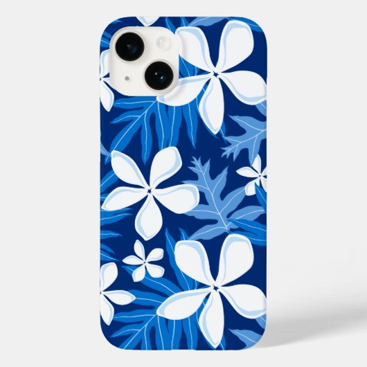 TIARE (BLUE) Hoesje-Mate iPhone CASE (Achterkant)