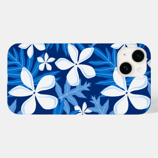 TIARE (BLUE) Hoesje-Mate iPhone CASE (Achterkant (horizontaal))