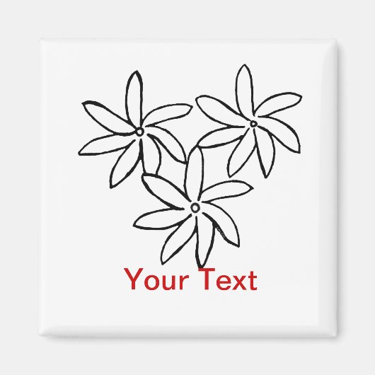 Tiare Flowers Magnet (Voorkant)