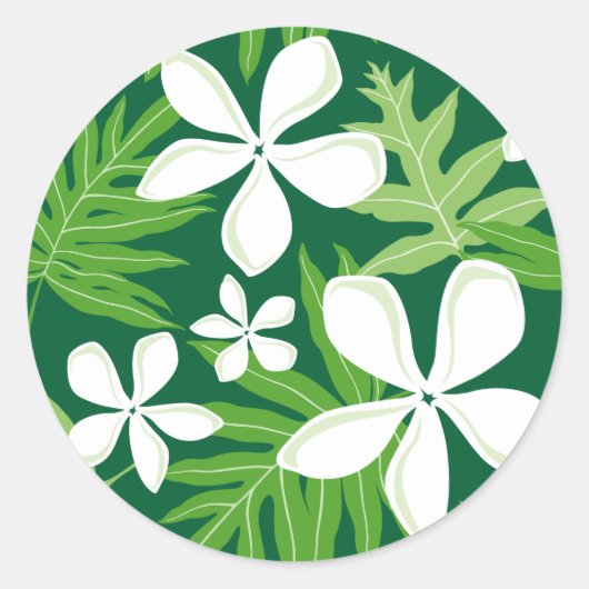 TIARE (GROEN) RONDE STICKER (Voorkant)