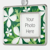 TIARE (GROEN) VERZILVERD OMLIJST ORNAMENT (Links)