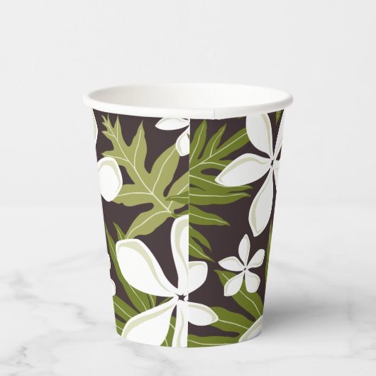 TIARE (OLIJFCOMBO) PAPIEREN BEKERS (Rechts)