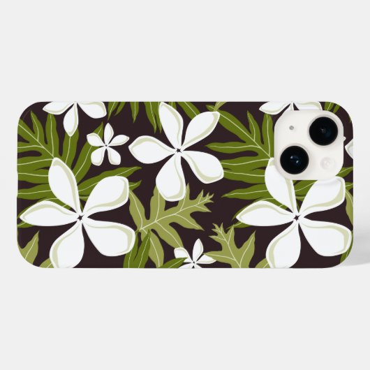 TIARE (OLIVE) Hoesje-Mate iPhone CASE (Achterkant (horizontaal))