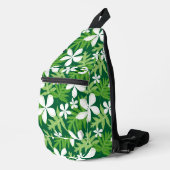 TIARE-PATROON IN GROEN SLING BAG (Rechterhoek)