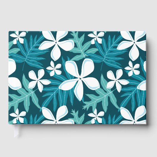 TIARE-PATROON IN TEAL GASTENBOEK (Voorkant)