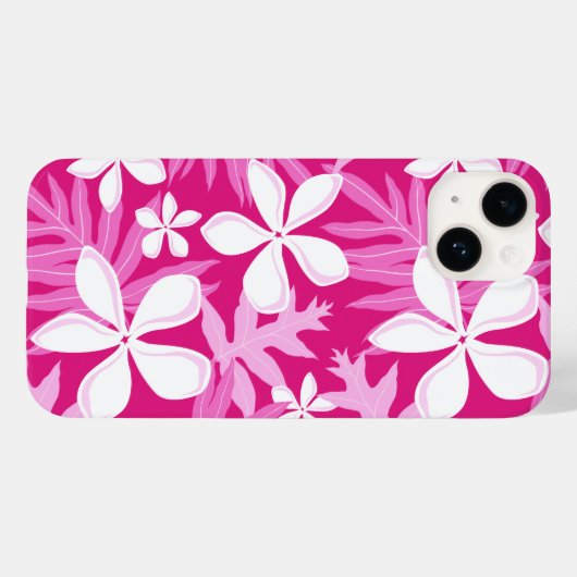 TIARE (PINK) Hoesje-Mate iPhone CASE (Achterkant (horizontaal))