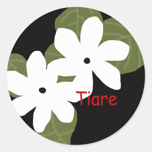 Tiare Tahitian flower stickers (Voorkant)