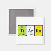 Tiarra periodiek tabelnaam magneet (Voorkant / Achterkant)
