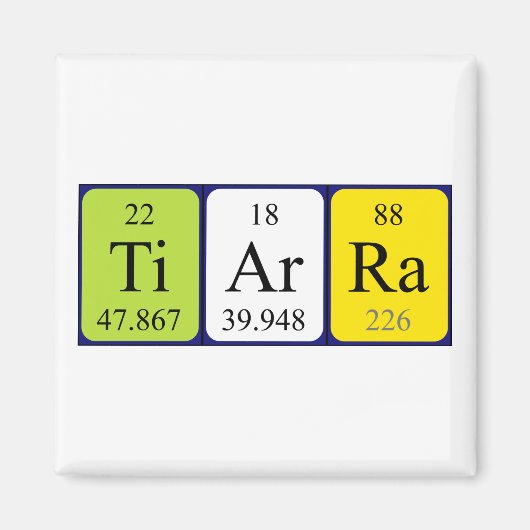 Tiarra periodiek tabelnaam magneet (Voorkant)