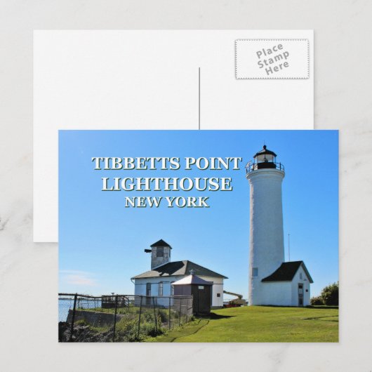 Tibbetts Point Lighthouse, Briefkaart van New York (Voorkant / Achterkant)